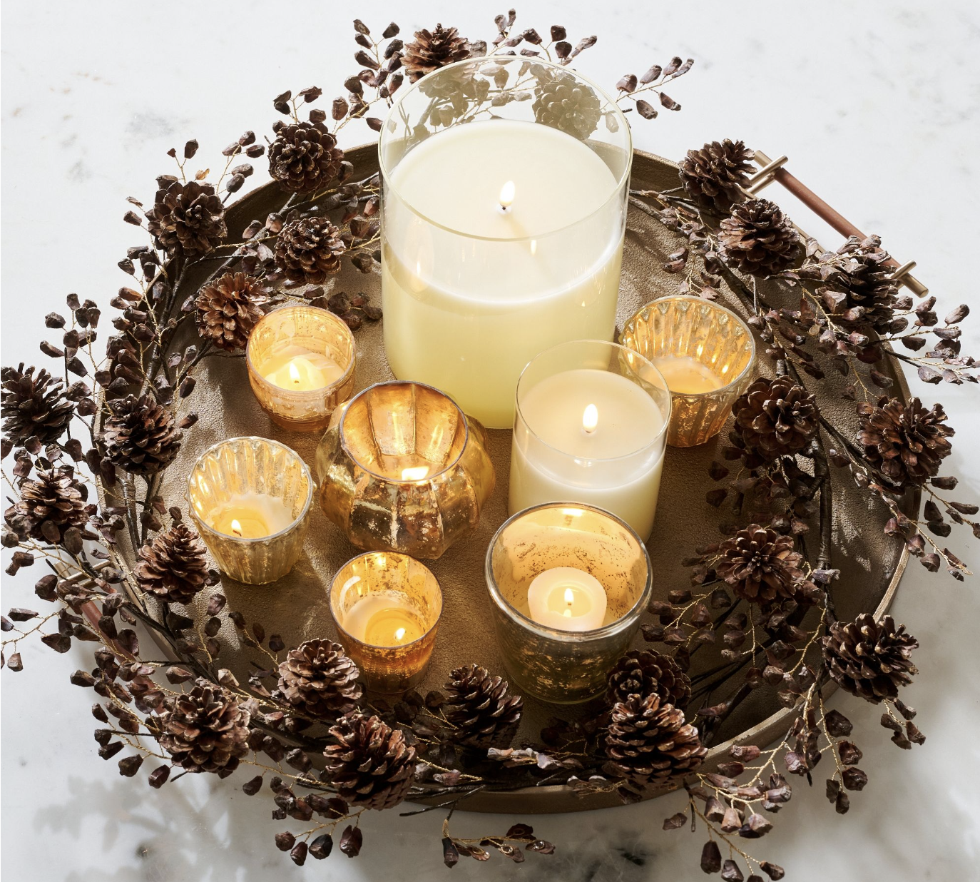 Glitter Pinecone Garland